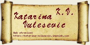 Katarina Vulešević vizit kartica
